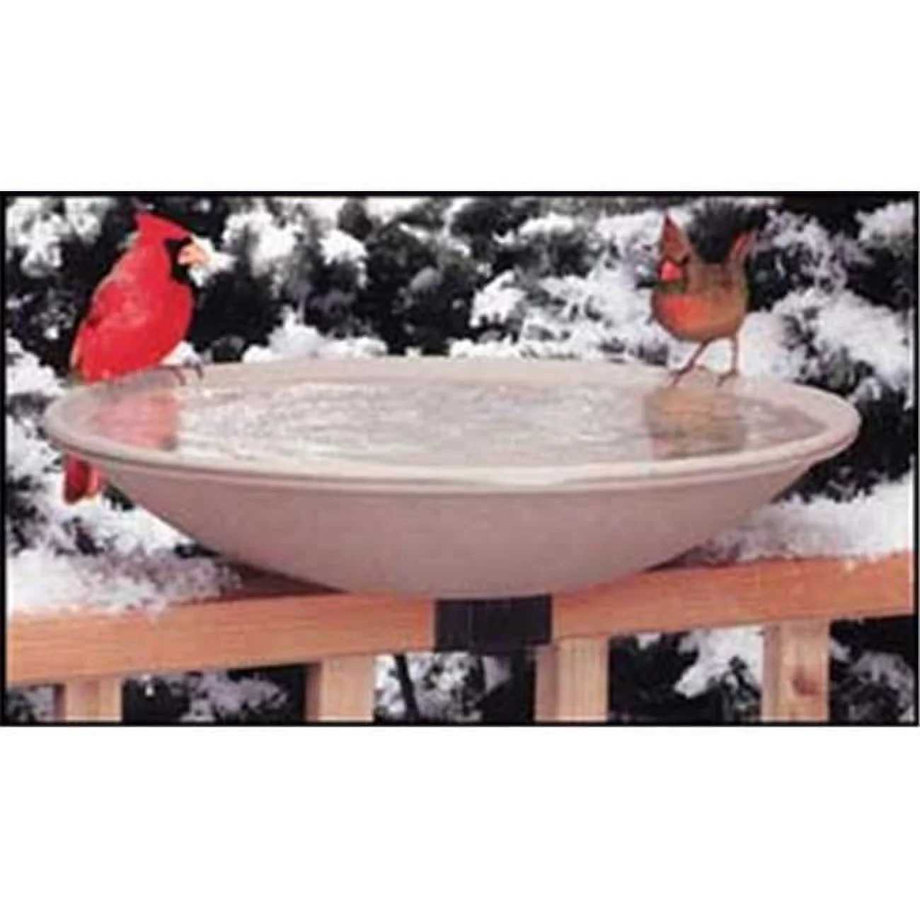 API 20 Inch  Heated Deck Rail Bird Bath  with  Quick Release