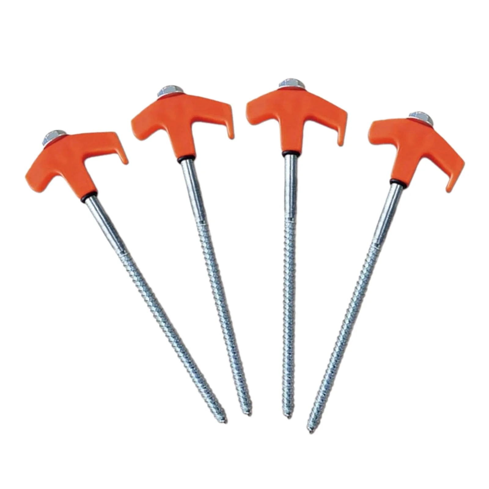 GARENDE 4Pcs Tent Stakes Camping Stakes Multifunctional Accessories Ground Anchors Tent Orange