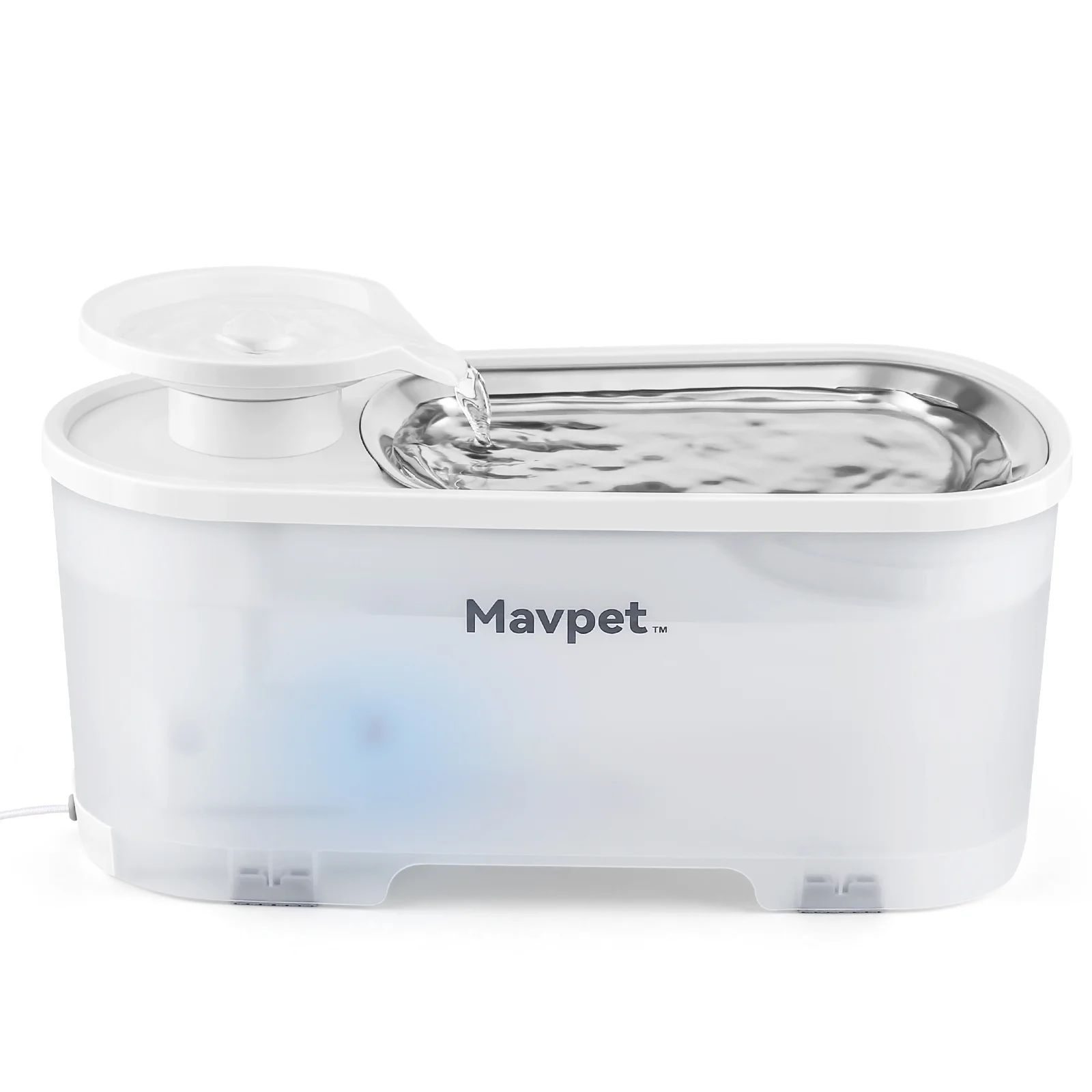 Mavpet Cat Water Fountain with Wireless Pump, 2.5L/84oz Automatic Water Fountain for Cats Inside, Visible Water Level Pet Water Fountain, Ultra Quiet Cat Drinking Fountain with 2 Filters