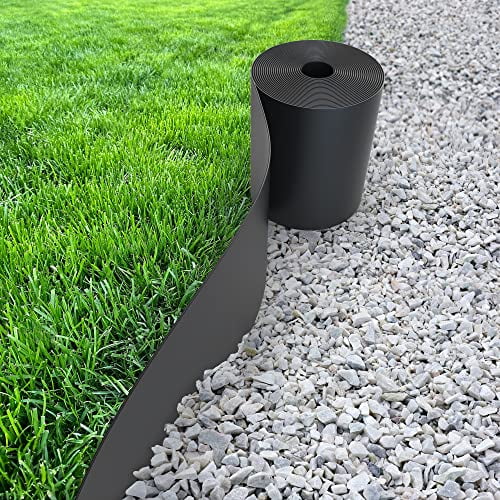 Vodaland - Terrace Board, Landscape Edging 30ft Coil, Grass Barrier, Bender Board, Garden Liner, Black
