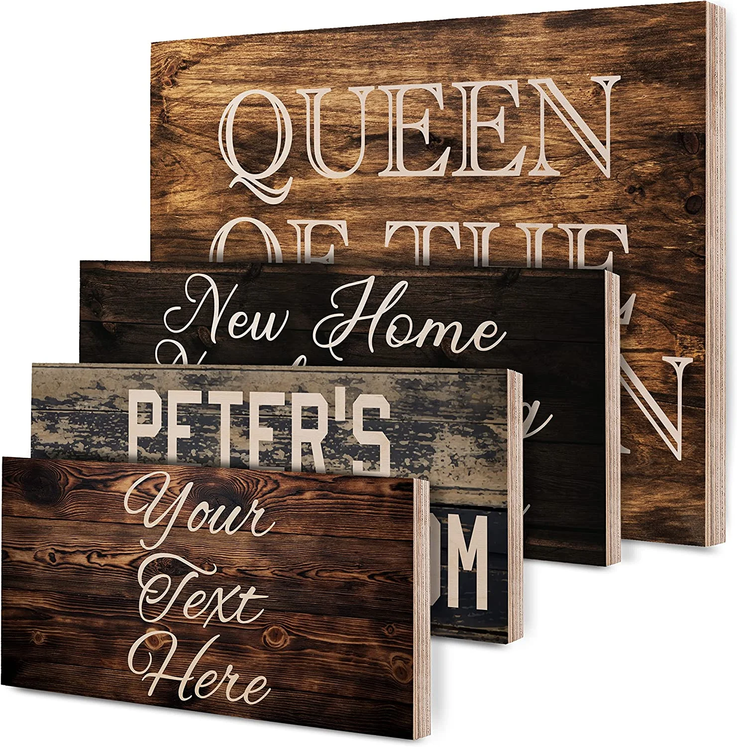 Wood Sign with 9 Font 6 Color options Customized Wooden Home Decor | C1
