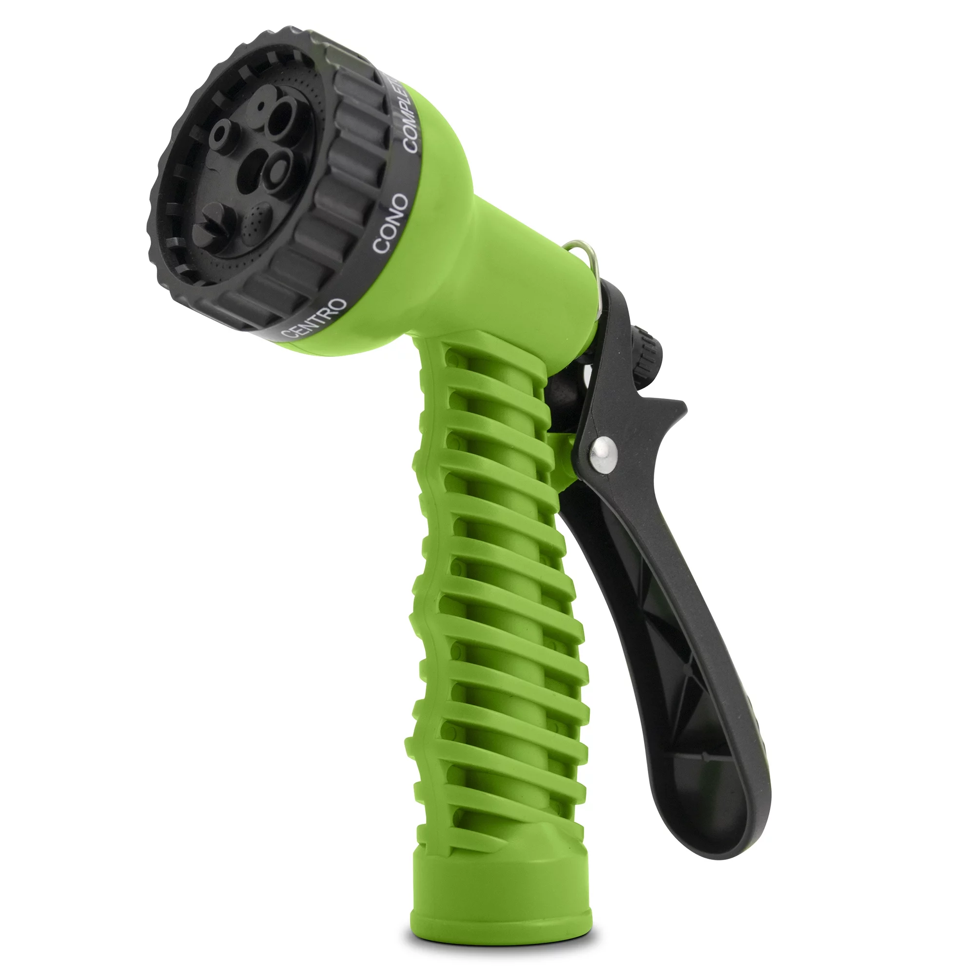 Eternal Living 50 ft Coil Garden Hose with 7-Pattern Function Sprayer and Brass Connectors, Green