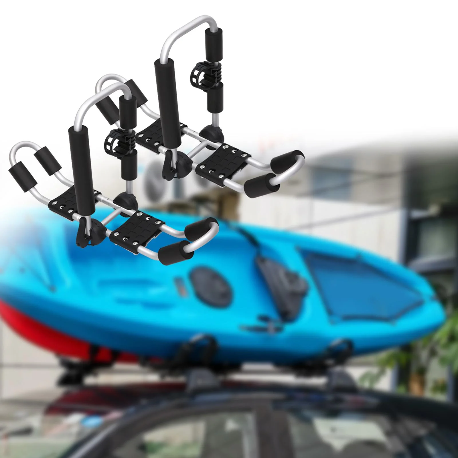 BAOSITY 2x Kayak Roof Rack Kayak Luggage Carrier Foldable Holder Universal Roof Rack Carrier for Cars SUV Canoes Boats Kayaks Surfboards