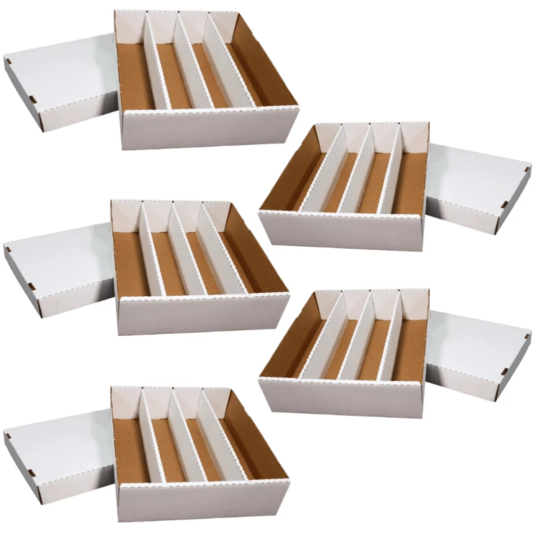 5 Pack - Monster 3200-Count Trading/Gaming Card Storage Box - Woodhaven Trading Firm Brand