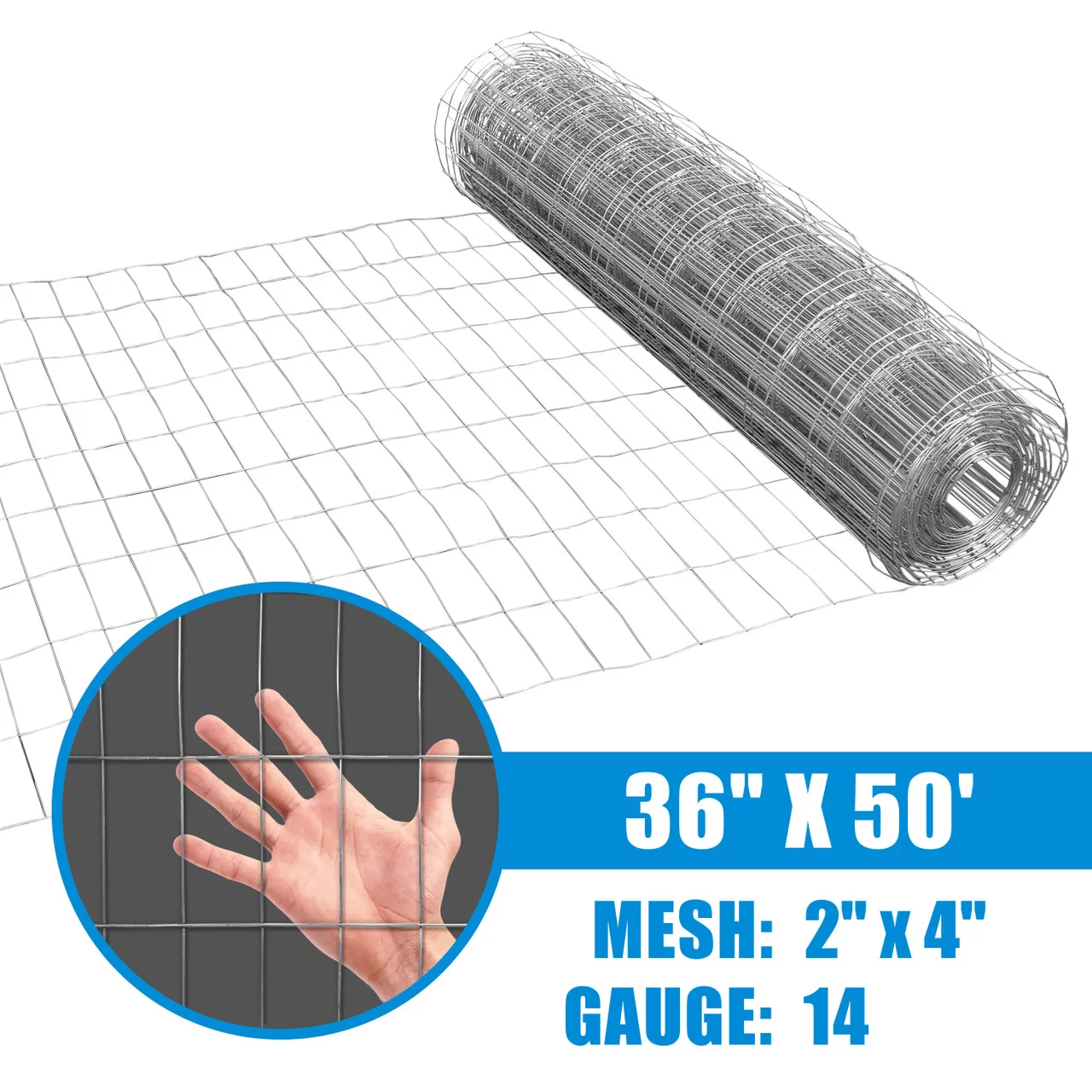 Fencer Wire 14 Gauge Galvanized Welded Wire Fence, 2