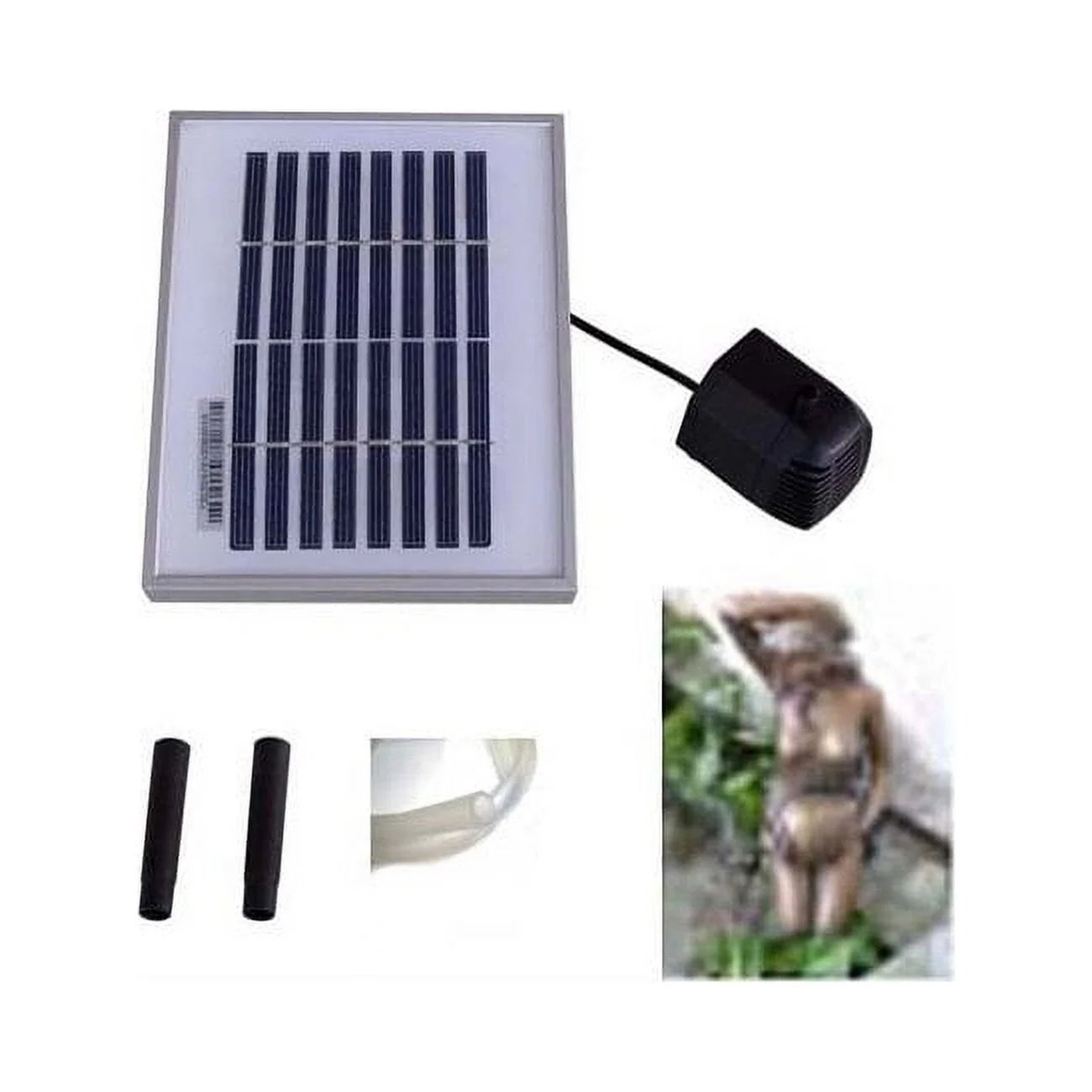 Girl Bronze Color Kneeling holding Pot 2.0W Solar Water Pump Kit