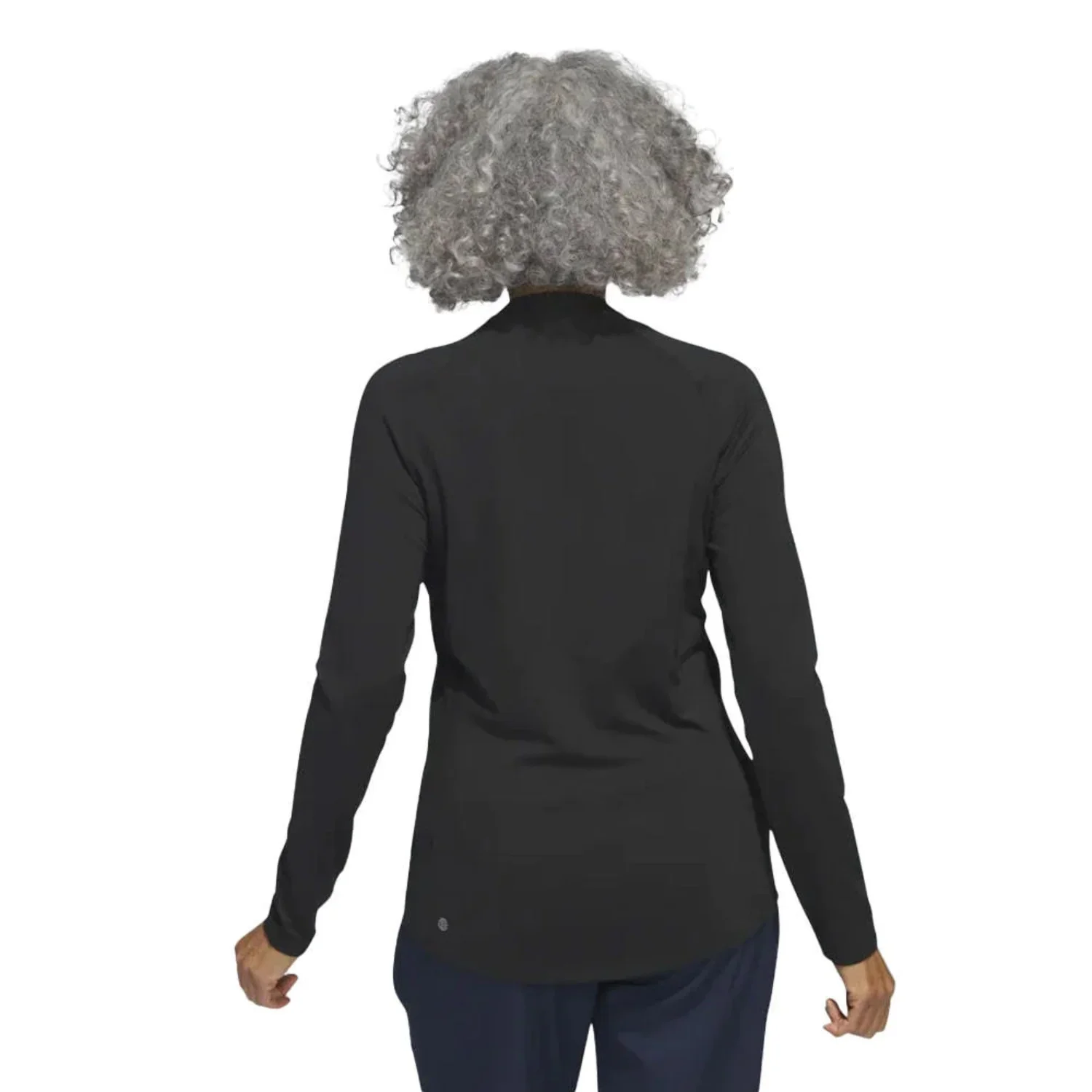 Adidas Golf Ladies 1/4 Zip LS Polo Collegiate Navy Small