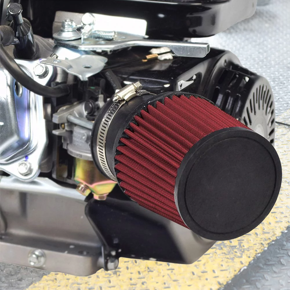 AlveyTech High Performance Air Filter Intake Kit fits Coleman CT100U & CC100X 98cc Mini Bike - Engine Air Cleaner, Universal Replacement Accessories Parts, for Powersports Go-Kart Gokarts Cart, Red
