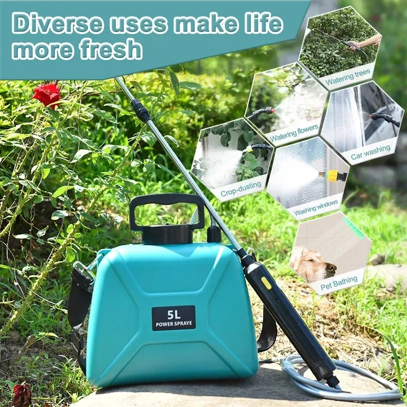 Rechargeable Electric Garden Plant Sprayer 1.35Gallon Battery Powered Sprayer