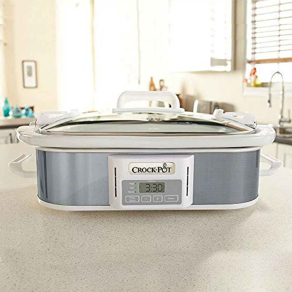 Crock-Pot SCCPCCP350-SS Programmable Digital Casserole Crock Slow Cooker, 3.5 quart, Stainless Steel