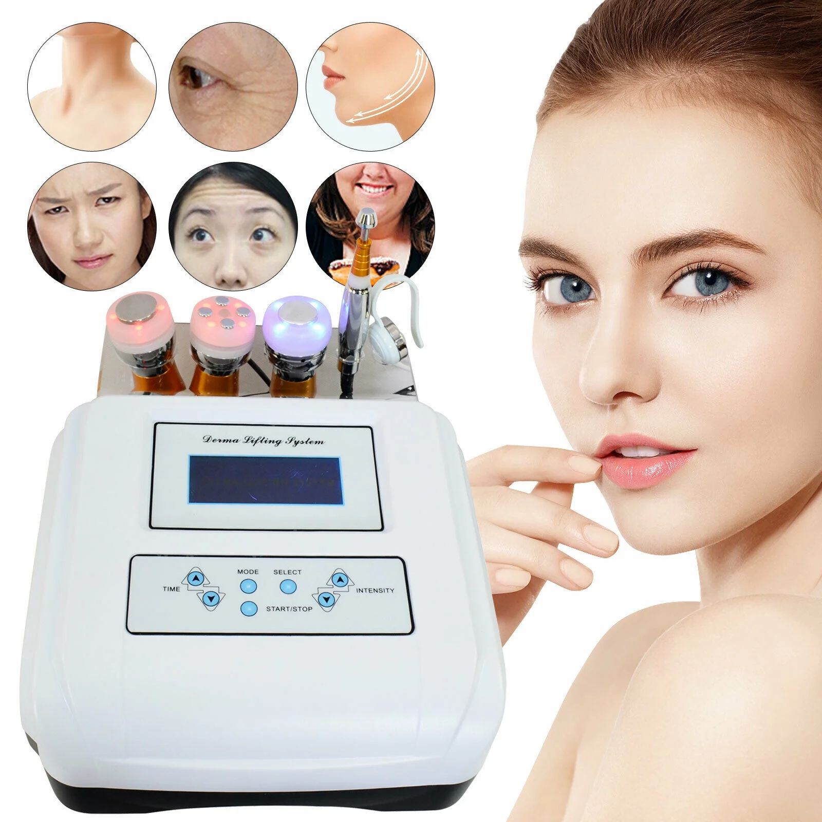 Anqidi Cryo Electroporation No Needle Mesotherapy 40K RF Cryo Cool Machine Fat Body Sculpting Slimming Mesotherapy Machine Spa