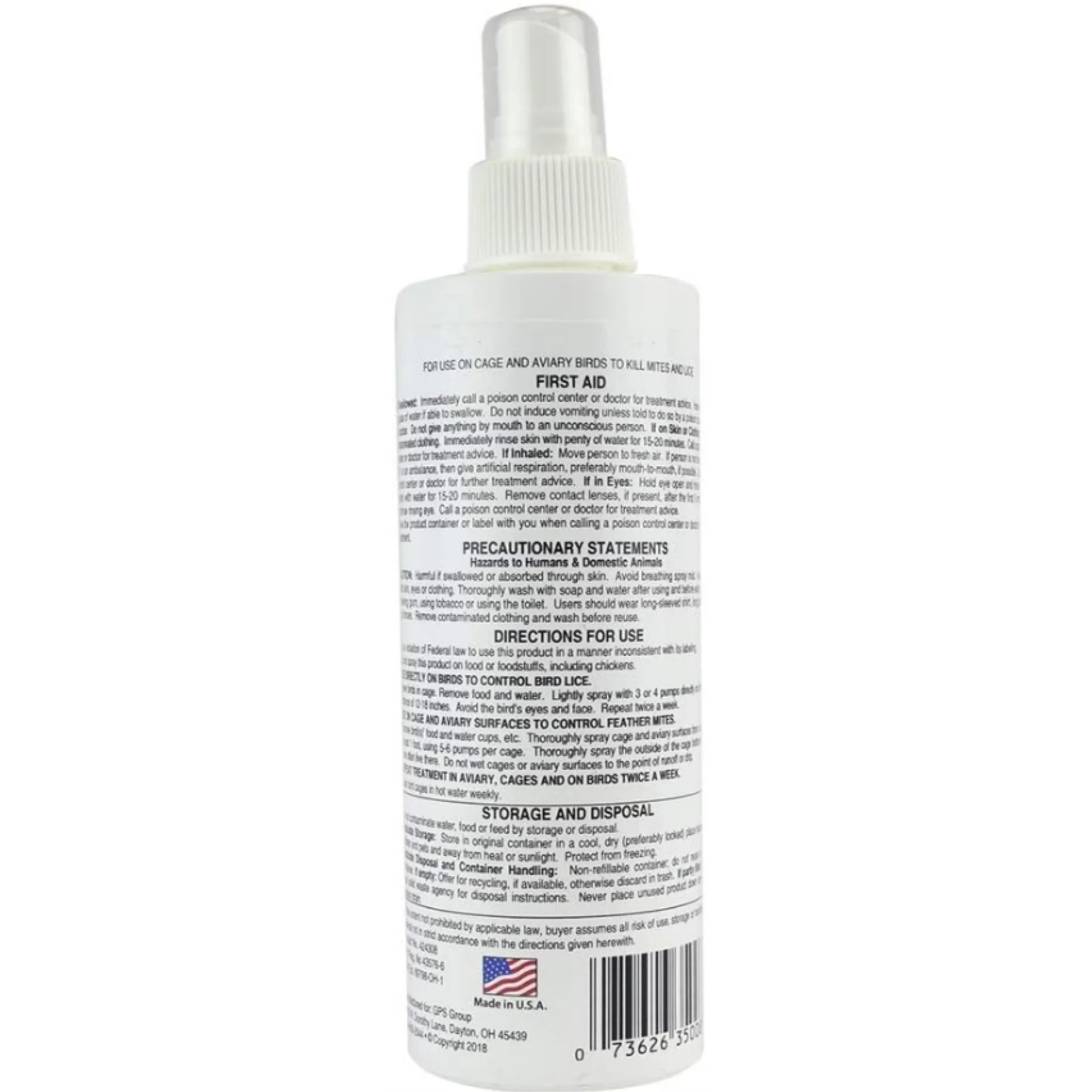 Miracle Care Pet Scalex Mite and Lice Spray for Birds