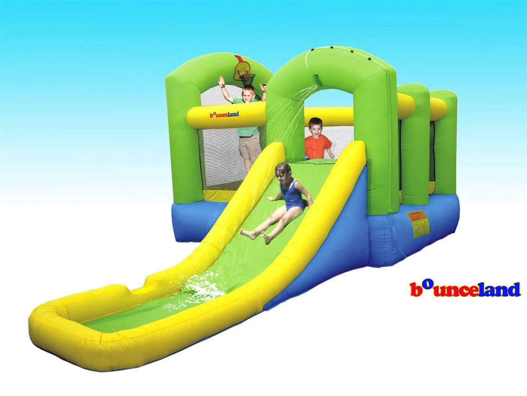 Bounceland Bounce House - Bounce 'N Splash Island Wet or Dry with blower