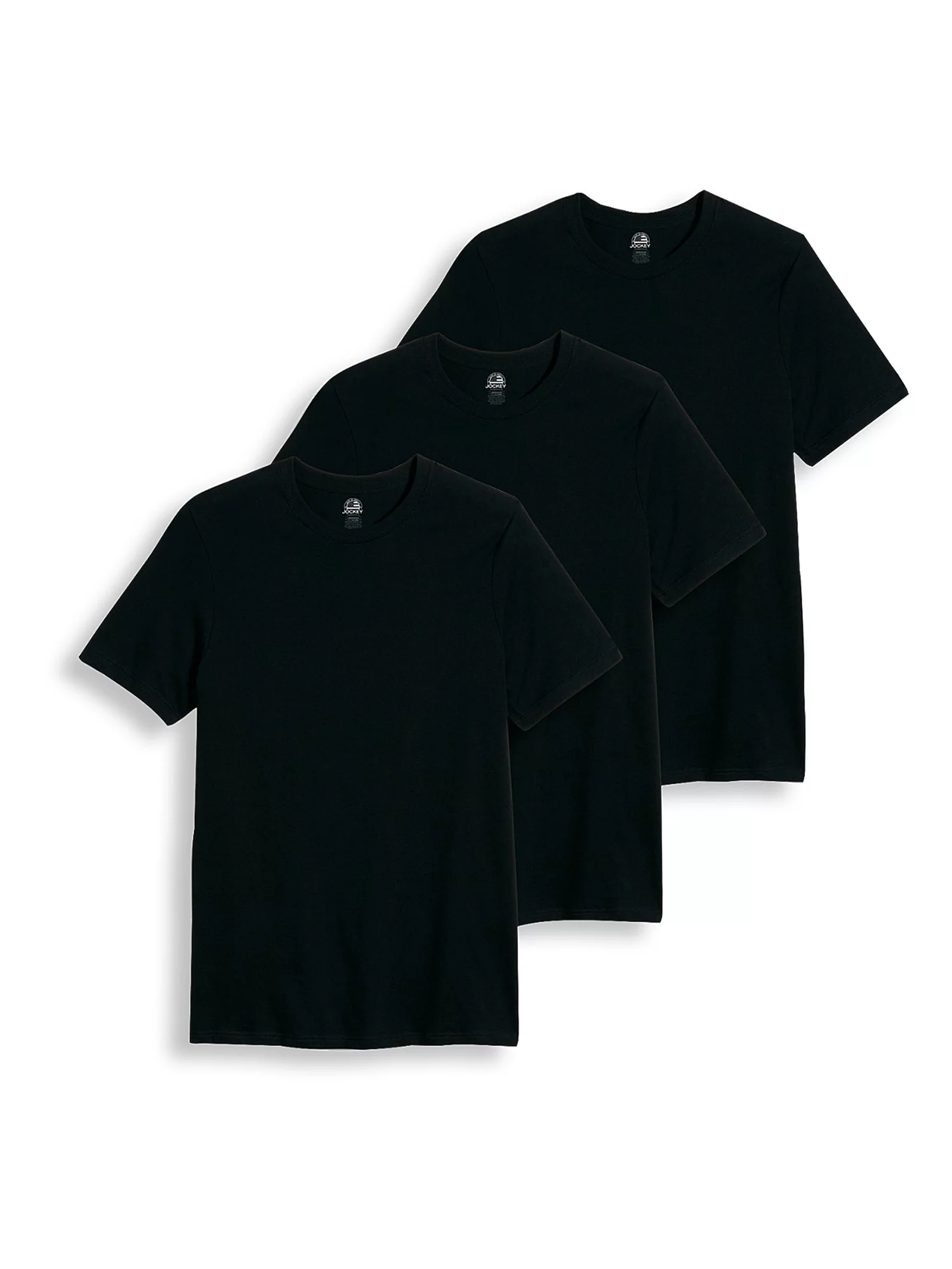 Jockey® Essentials Men's 100% Cotton Tall Man T-shirt, 3 Pack, Extra Long Undershirt, Crew Neck, Comfort, Sizes Large Tall, Extra Large Tall, 2XL Tall, 6813