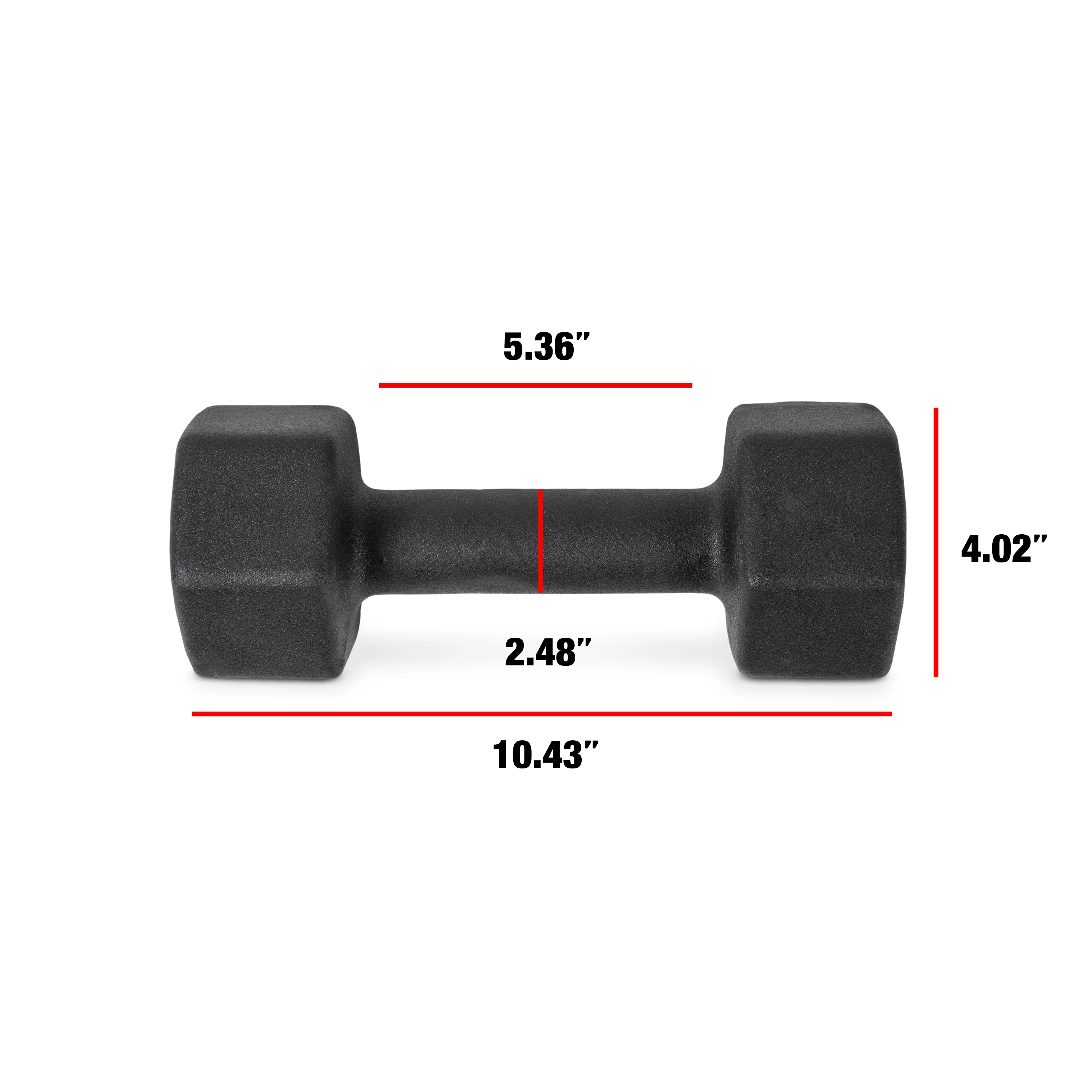 CAP Barbell, 15lb Black Neoprene Dumbbell, Pair