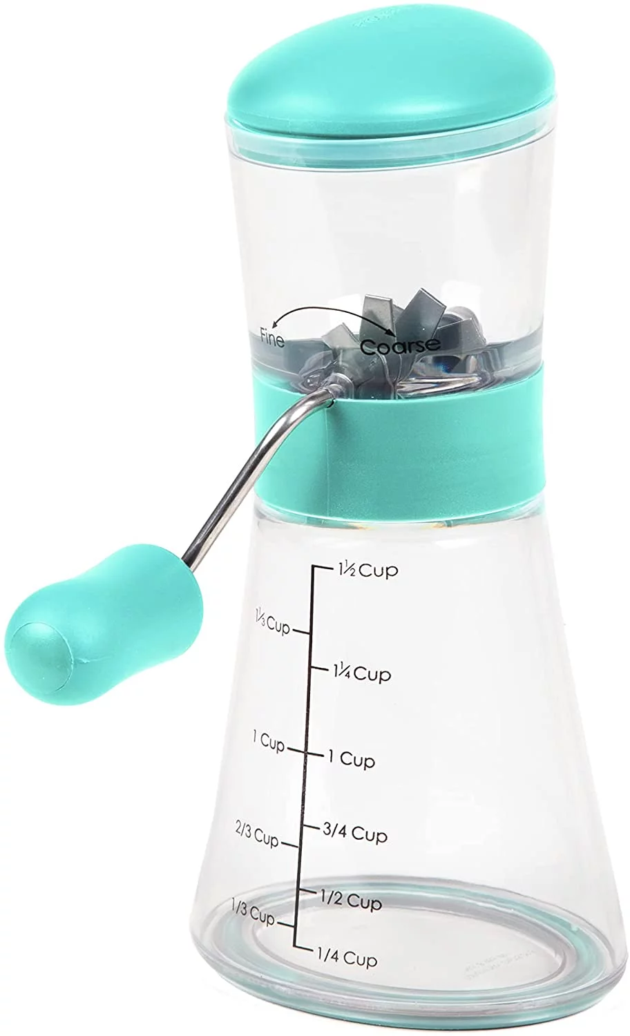 Prepworks by Progressive Nut Chopper with Non-Skid Base, Turquoise
