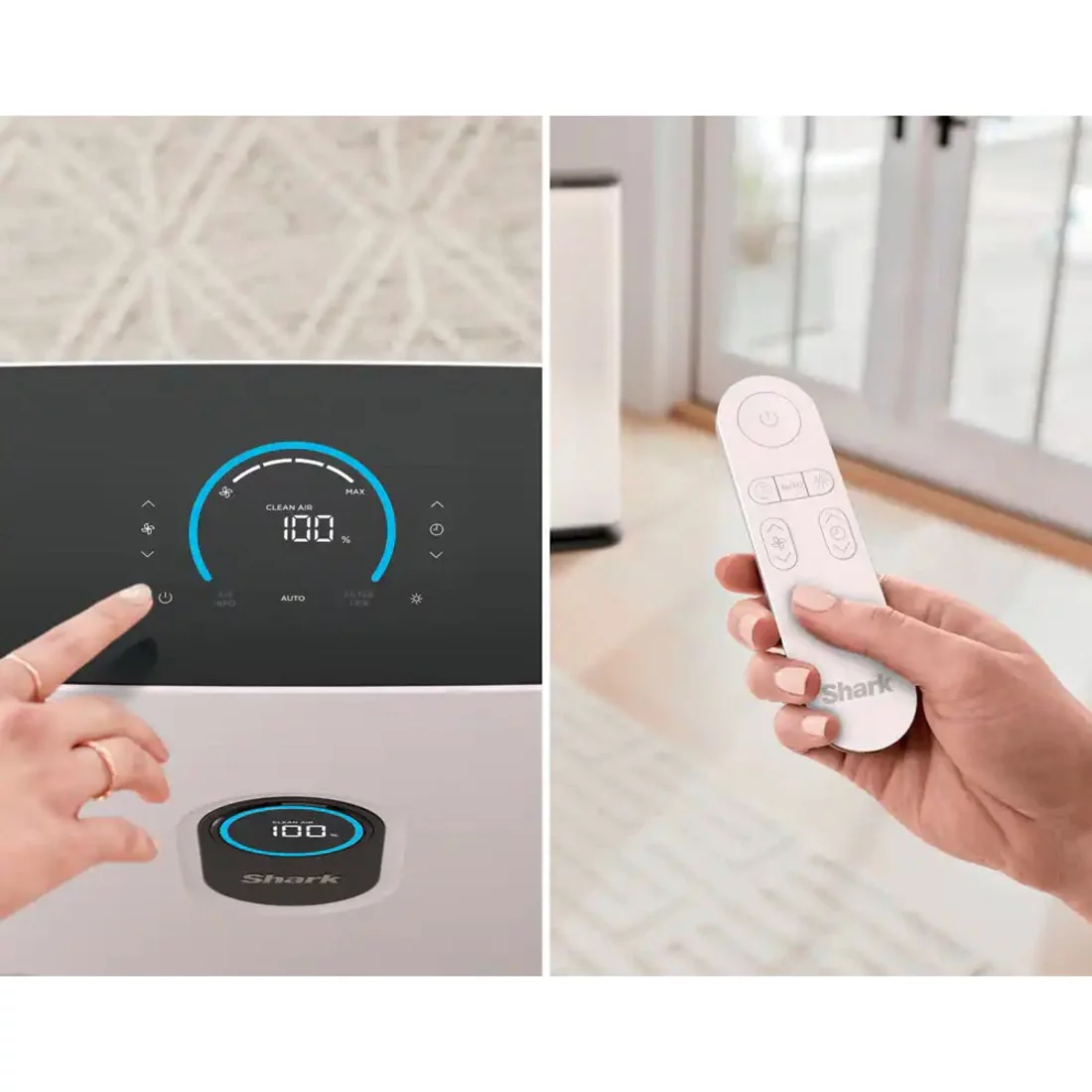 Shark HE601 6 True HEPA Air Purifier With Advanced Odor Lock, 1,200 Sq. Ft. Coverage, White