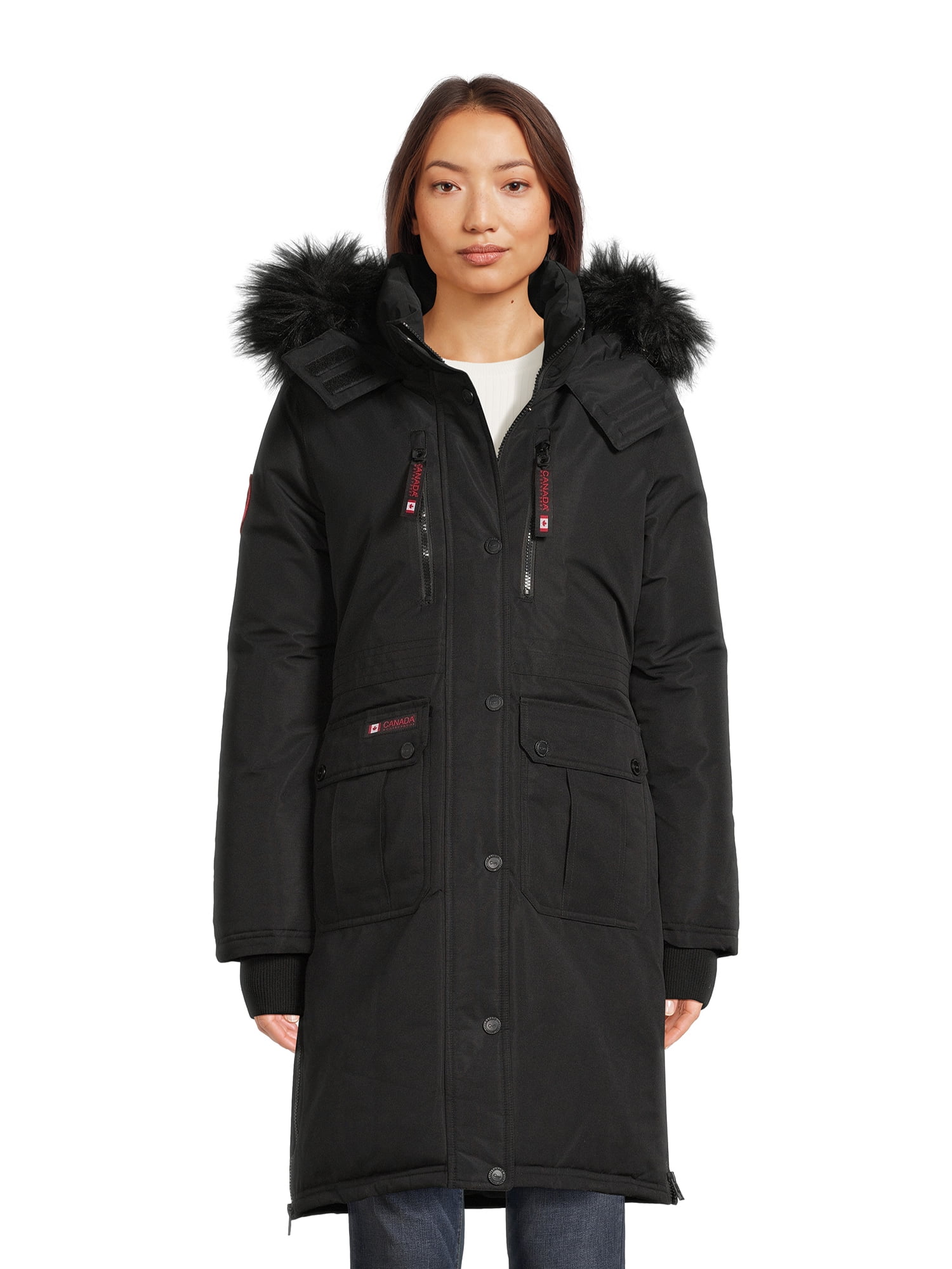 Canada Weather Gear Women's Classic Long Parka Jacket with Hood