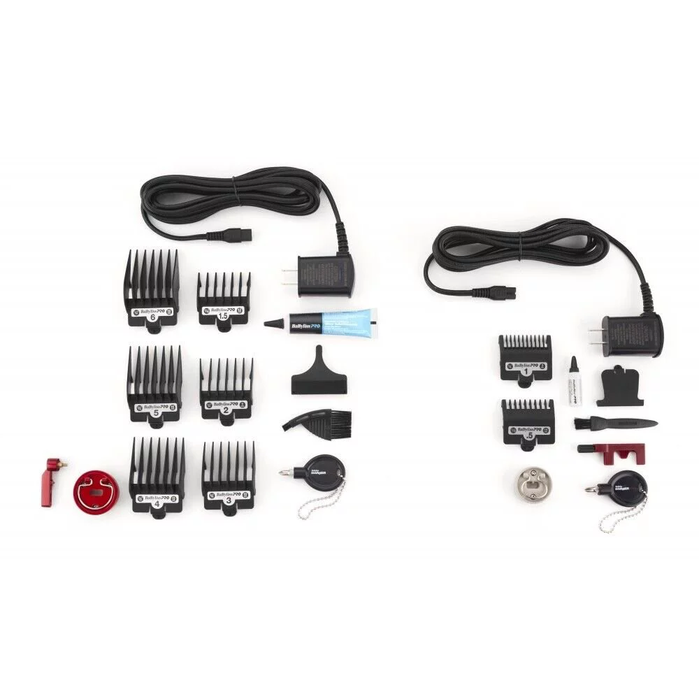 BaByliss PRO RED FX Boost+ Limited Edition Clipper & Trimmer Set w/ Charging Base