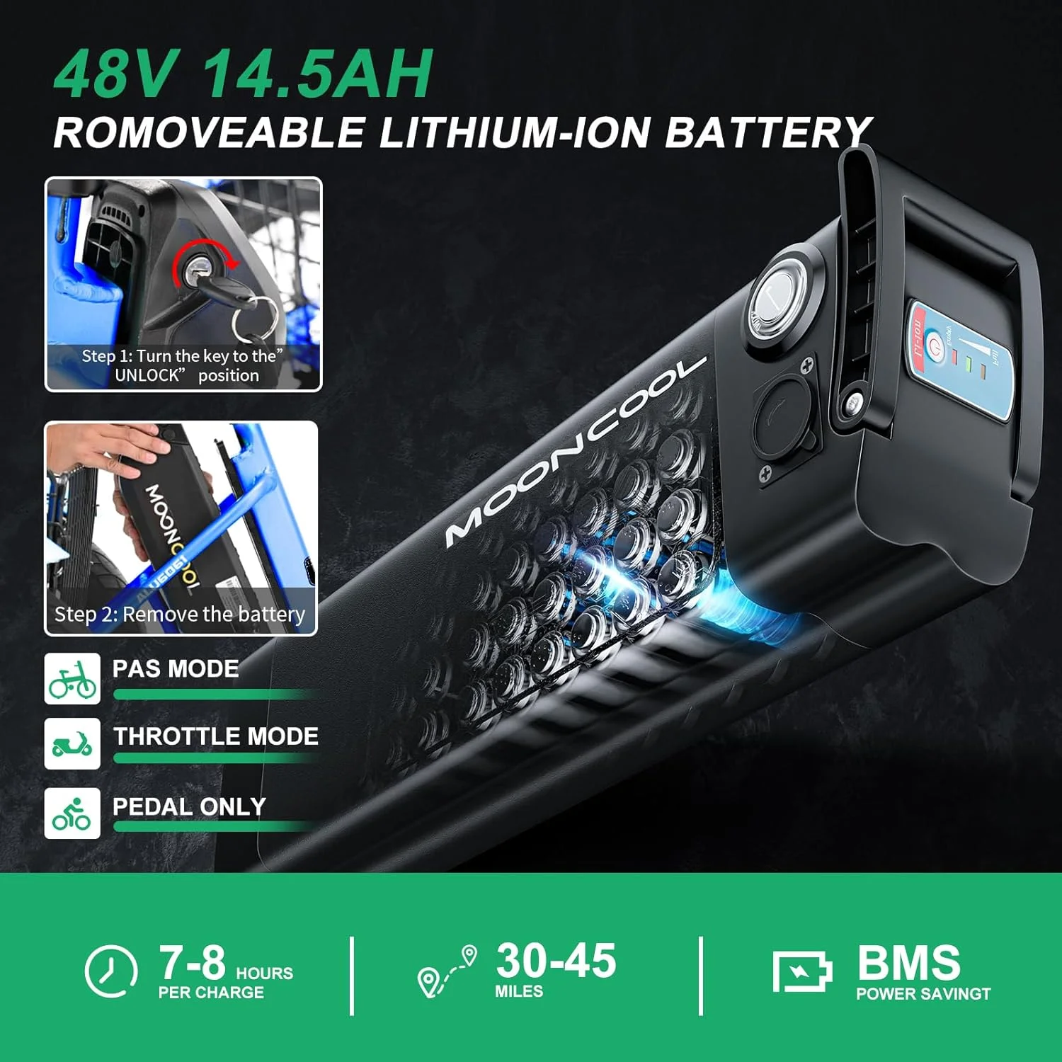 MOONCOOL Electric Tricycle for Adults, 20