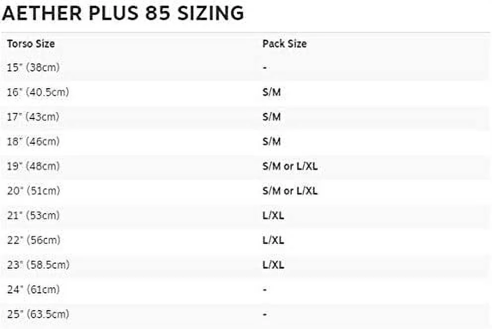 Osprey AETHER™ PLUS 85 MEN'S BACKPACKING Size:L/XL