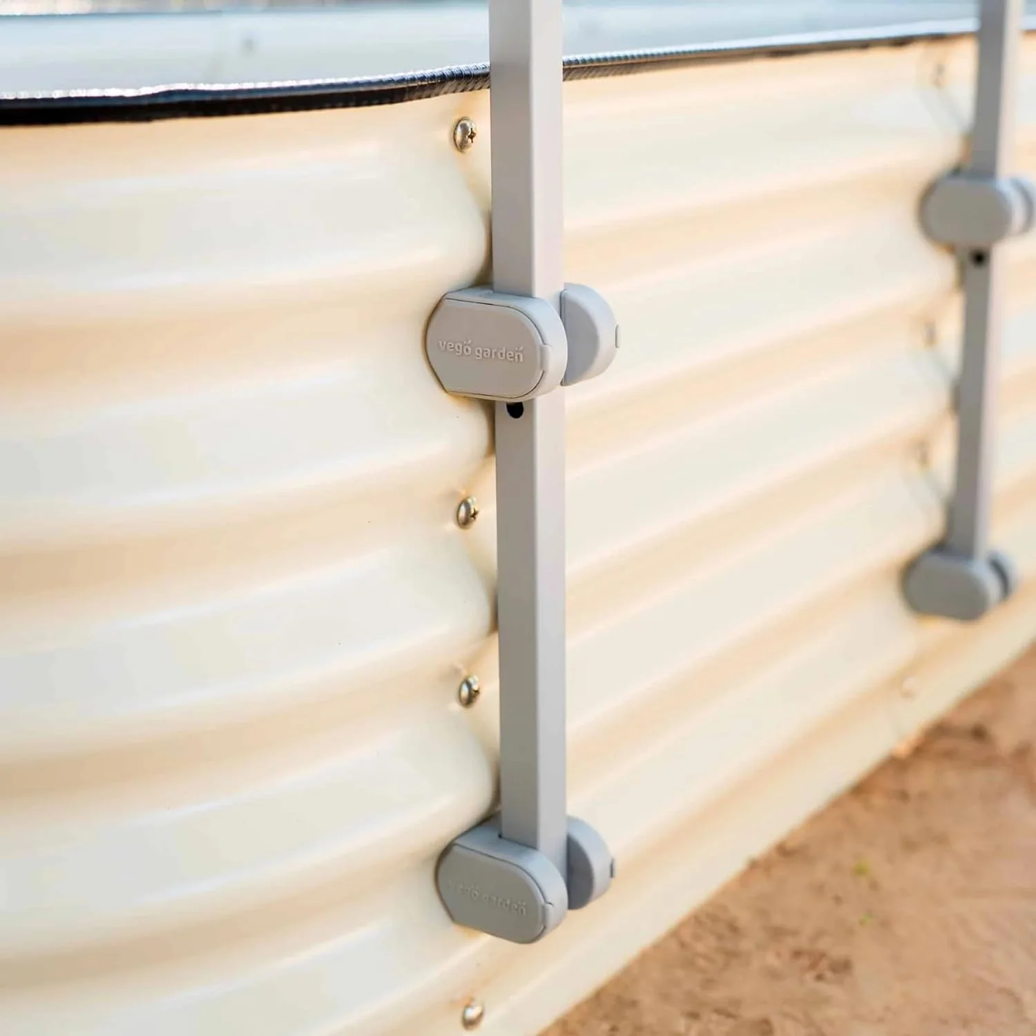 Vego Garden Modular Arched Trellis System Triple Section 4.5' Long Trellis for 2.0' x 6.5' (6 in 1) Garden Bed or 3.5' x 6.5' (9 in 1) Garden Bed