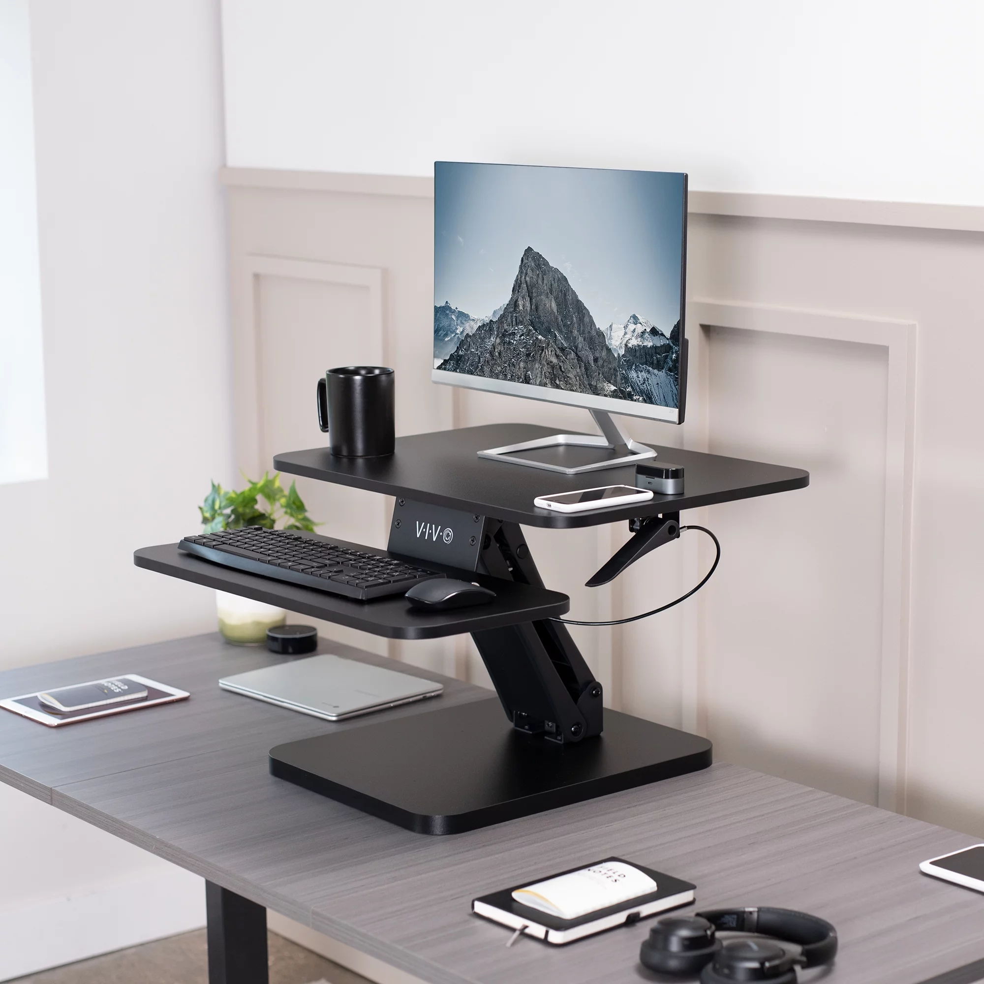 VIVO Height Adjustable Standing Desk Gas Spring Riser 25