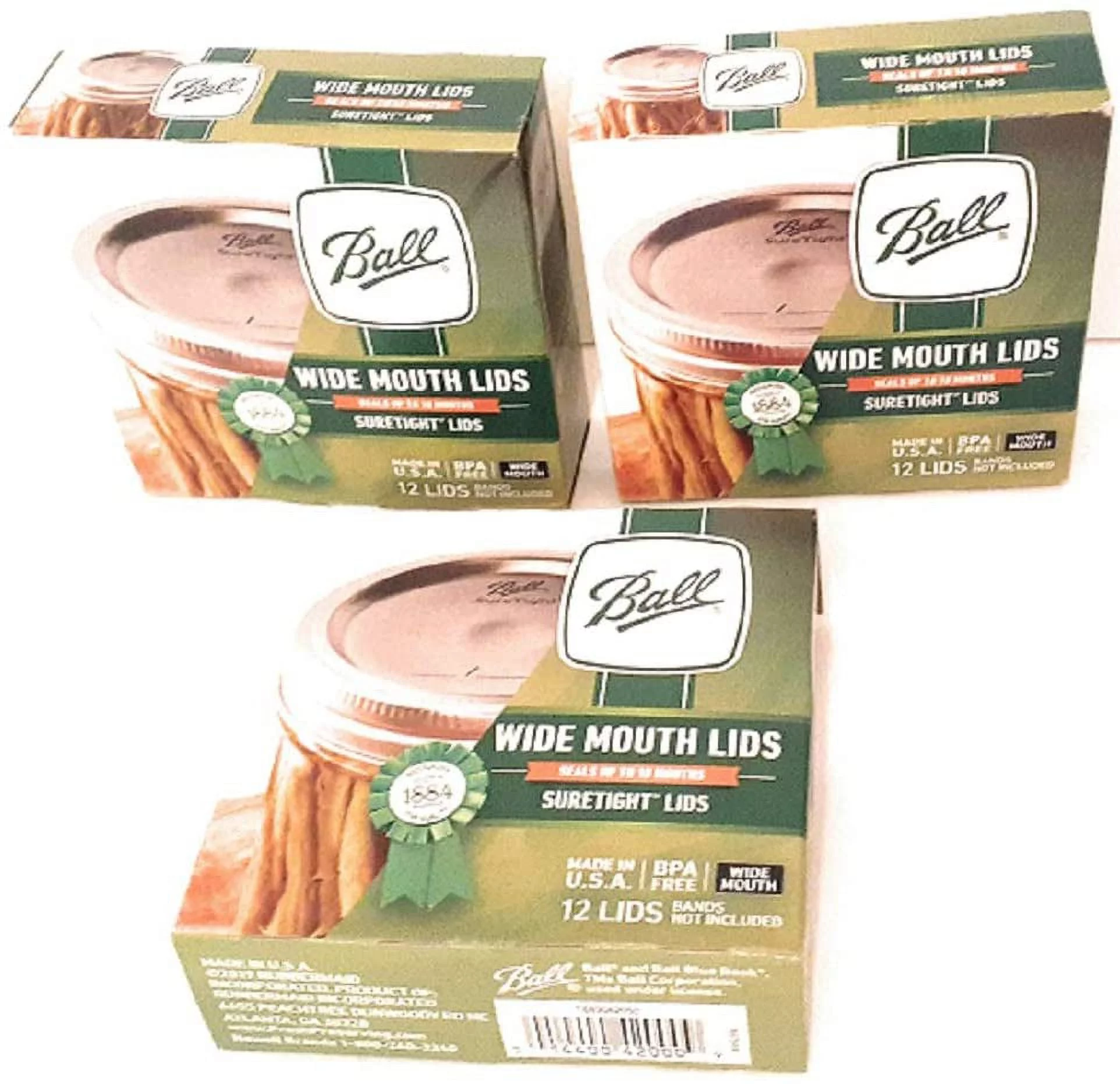 Ball Wide Mouth Lids - 3 Dozen, Total Of 36