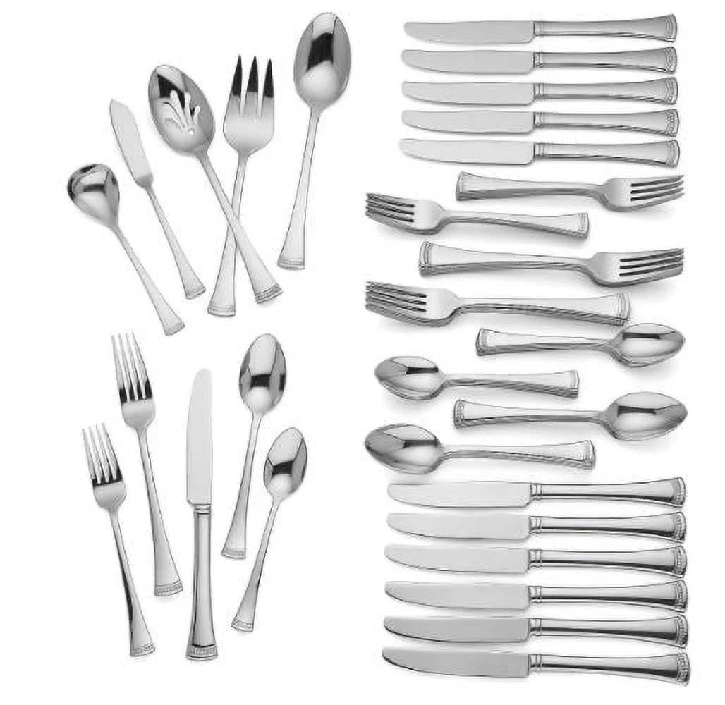 Lenox Portola 65-Piece Stainless Steel Flatware Set, Service for 12