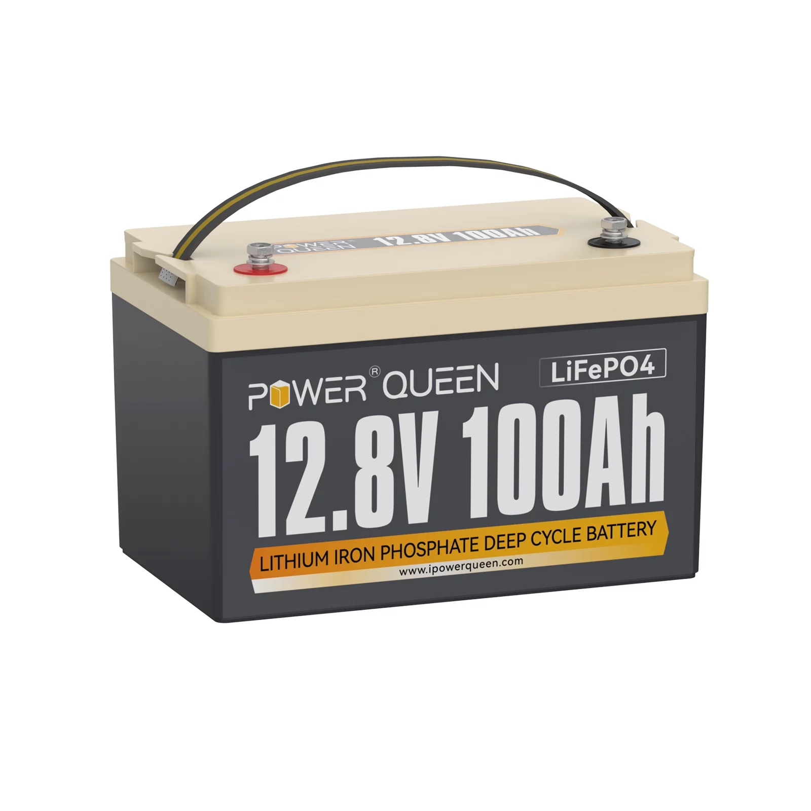 Power Queen 12V 100Ah LiFePO4 Battery with 100A BMS 4000+ Cycles for Camper RV