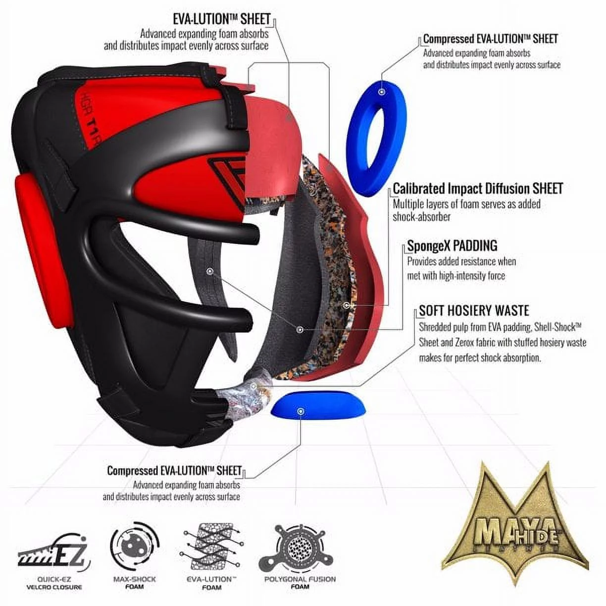 RDX-Boxing-Headgear-MMA-Muay-Thai-Removable-Face-Grill-Red-M
