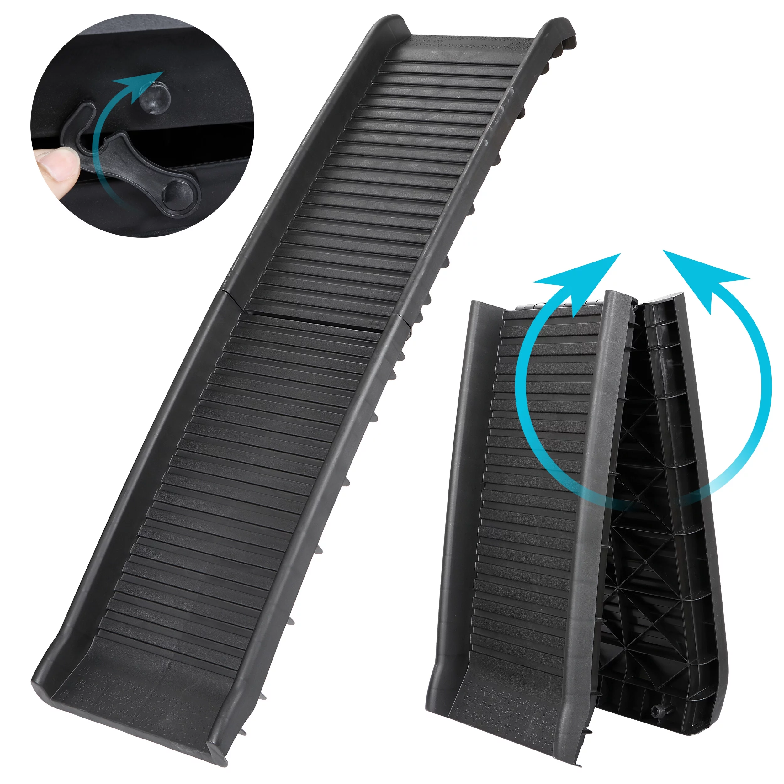 HomGarden 62-inch Folding Dog Ramp 150LBS Non-Slip Pet Car Ramp for Truck SUV Doorstep Porch