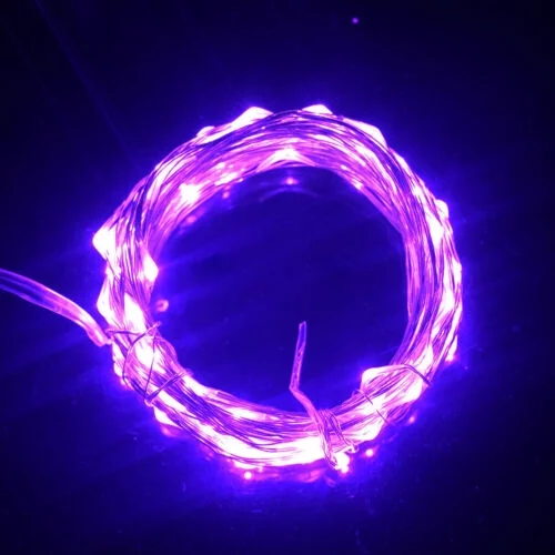 ZOELNIC 200LED 66ft Copper Wire String Lights USB Plug-in Fairy Lights with Remote 8 Modes Lights Waterproof Christmas Tree Home Wedding Decor, Purple