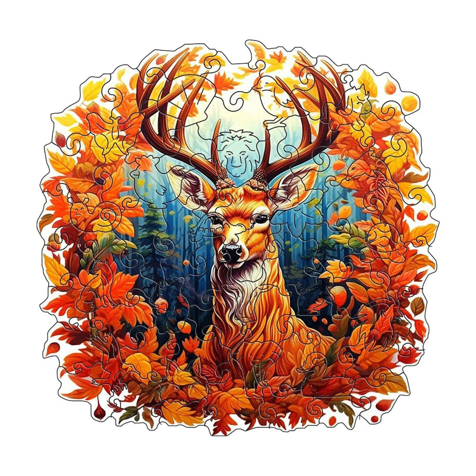 BOLUOYI Toys Pack 100 4Th of July Outdoor Wooden Puzzle Toy with Reindeer Wreath Pattern for Christmas Unique and Educational