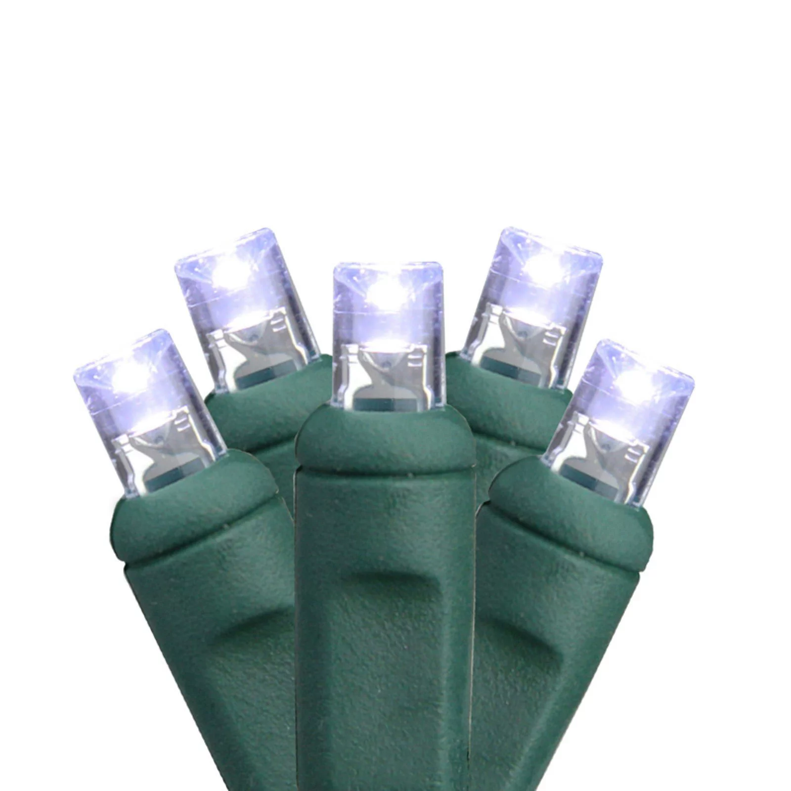 50 Blue Commercial Grade LED Wide Angle Christmas Lights - 24.5 ft Green Wire