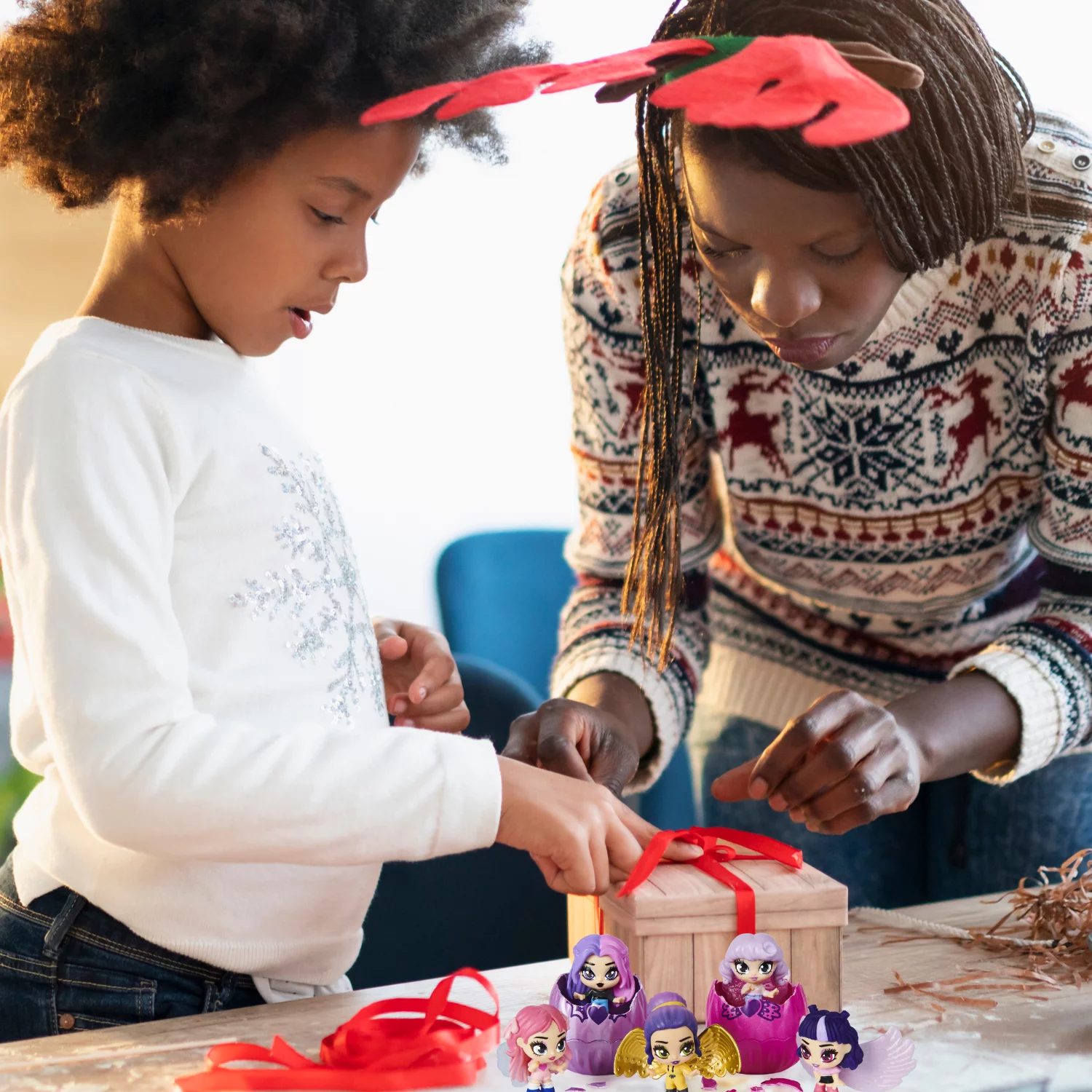 Hatchimals Mini Pixies Collectible Figures Design May Vary with Glow in the Dark Wings Figurine Playset for Kids Girls Party Birthday Christmas Holiday Gift Toy 5 Years Old and Up & CUSTOM Storage Car