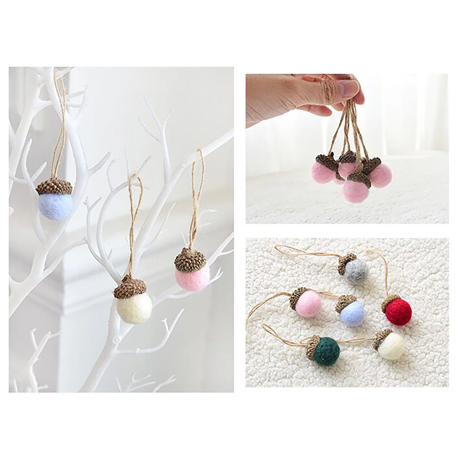 5PCS Christmas Decorations Ball Handmade Diy Material Scene Layout Christmas Tree Pendant