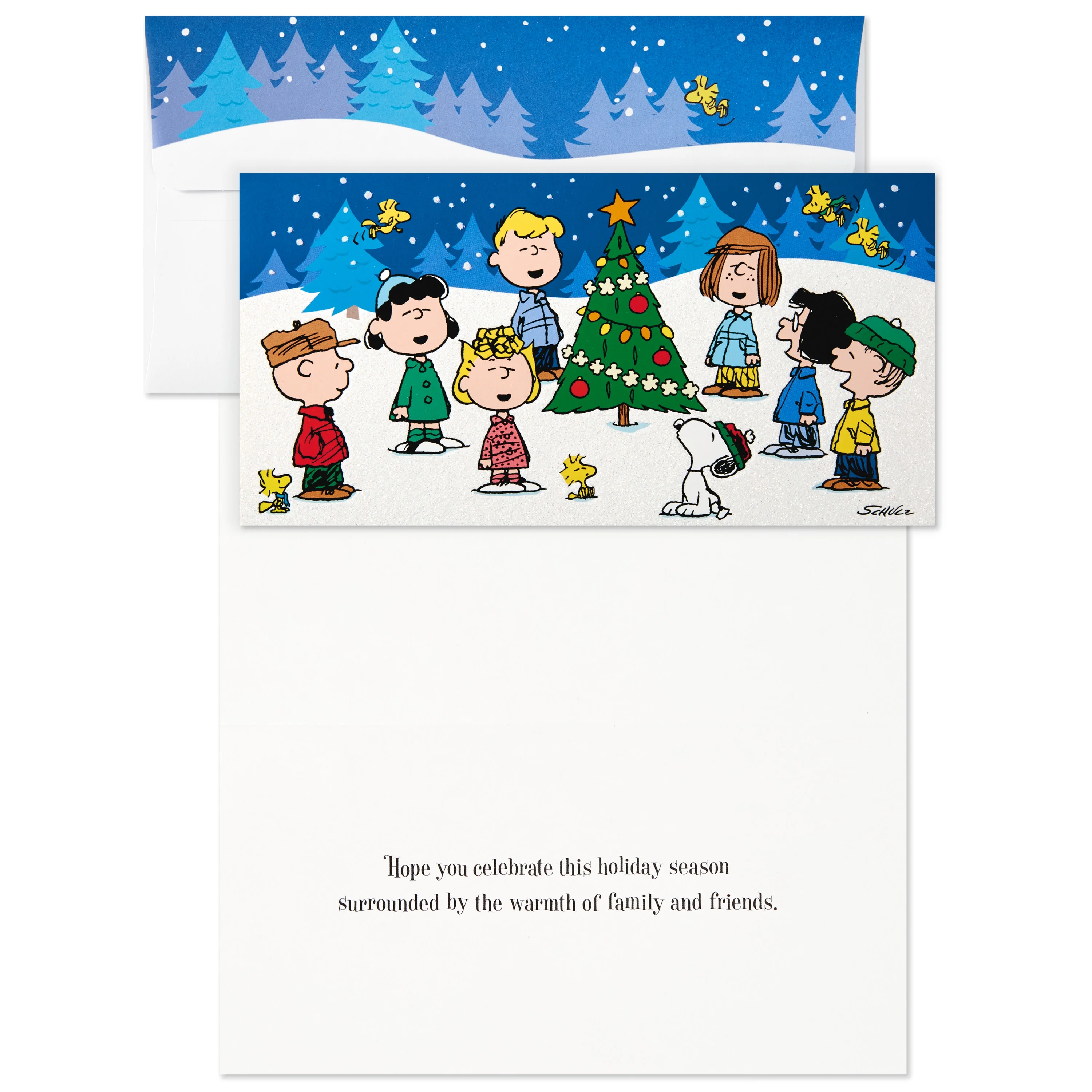 Hallmark Christmas Boxed Cards, Peanuts Gang (16 Cards and 17 Envelopes)