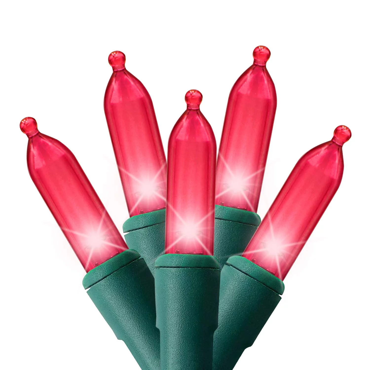 LOENDE Christmas Lights, 50 LED 16.4 FT Christmas Mini String Light Set, Indoor/Outdoor UL Listed, Red Christmas Decoration