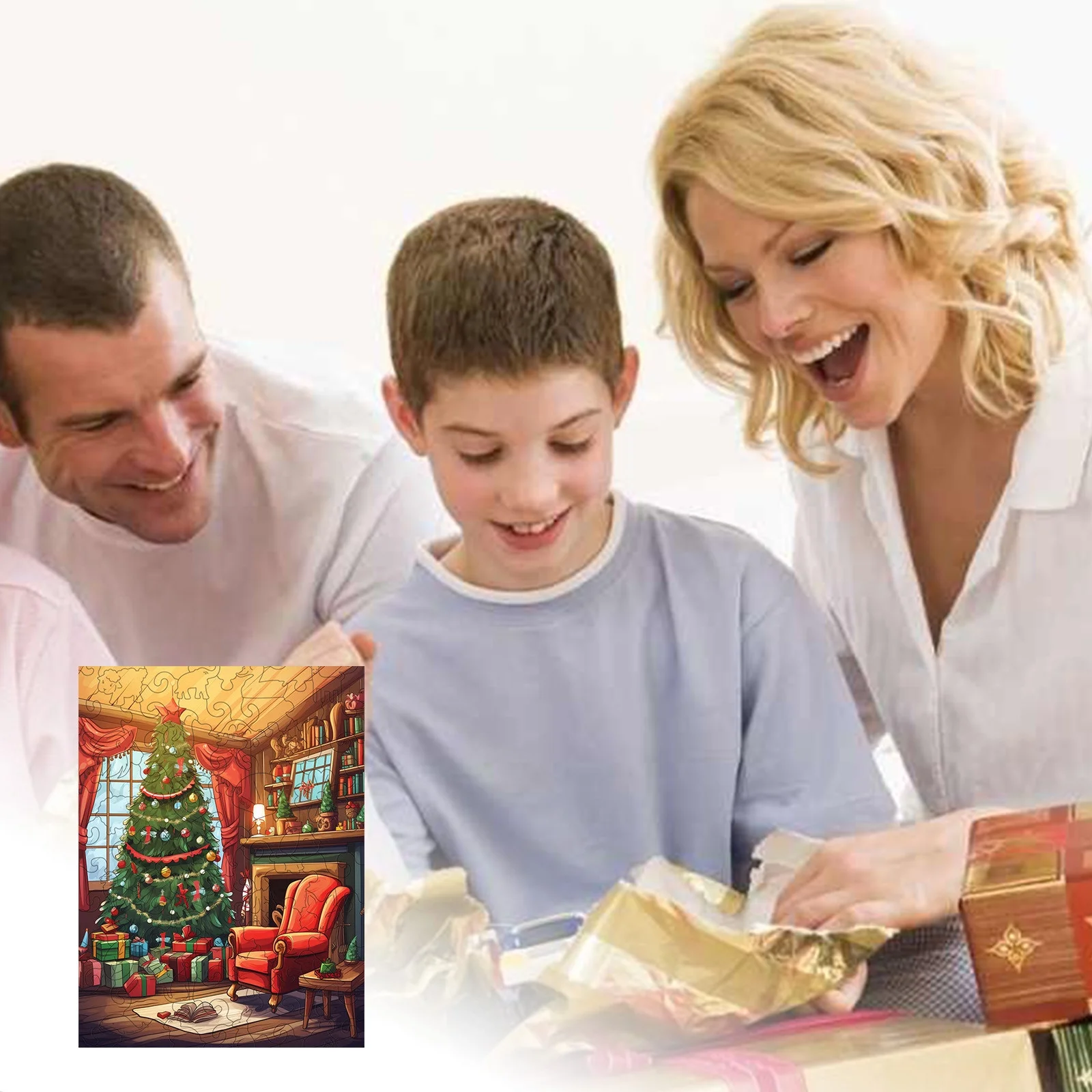 iju7gthy Summer Toys for Kids Bulk 20 4Th of July Party Christmas Tree Wooden Puzzle Educational Wooden Puzzle Toy for Kids Christmas Atmosphere DecorationChristmas Party Game