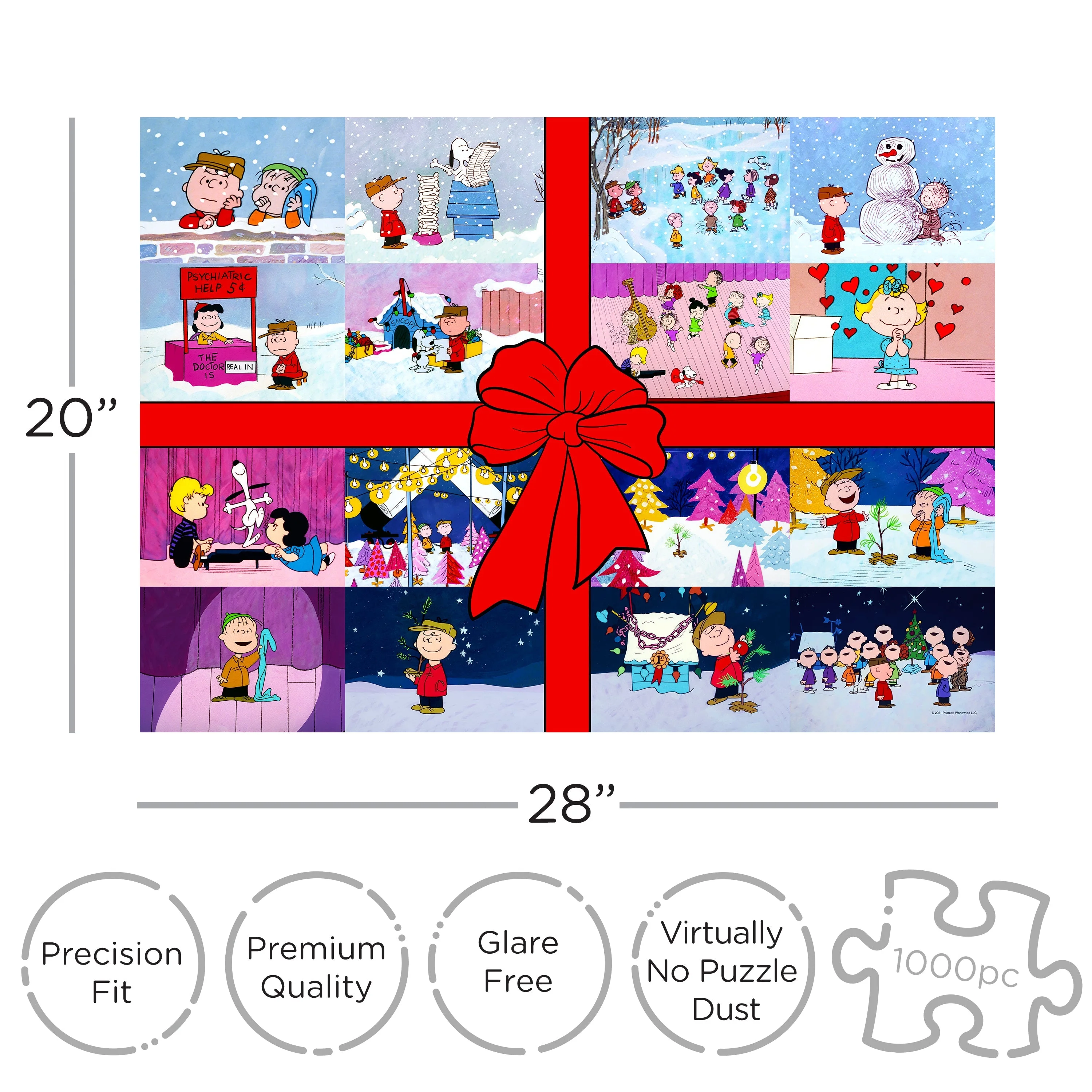 Peanuts Charlie Brown Christmas Present 1000 Piece Jigsaw Puzzle