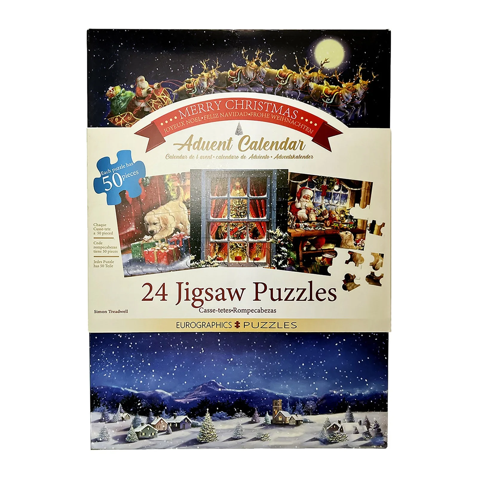 BOLUOYI Summer Toys for Kids Ages 8 4Th of July Christmas Puzzle Fun Puzzle Puzzle Box Puzzle Blue Christmas 24 Day Surprise Blind Puzzle Box Fun Puzzle Gift