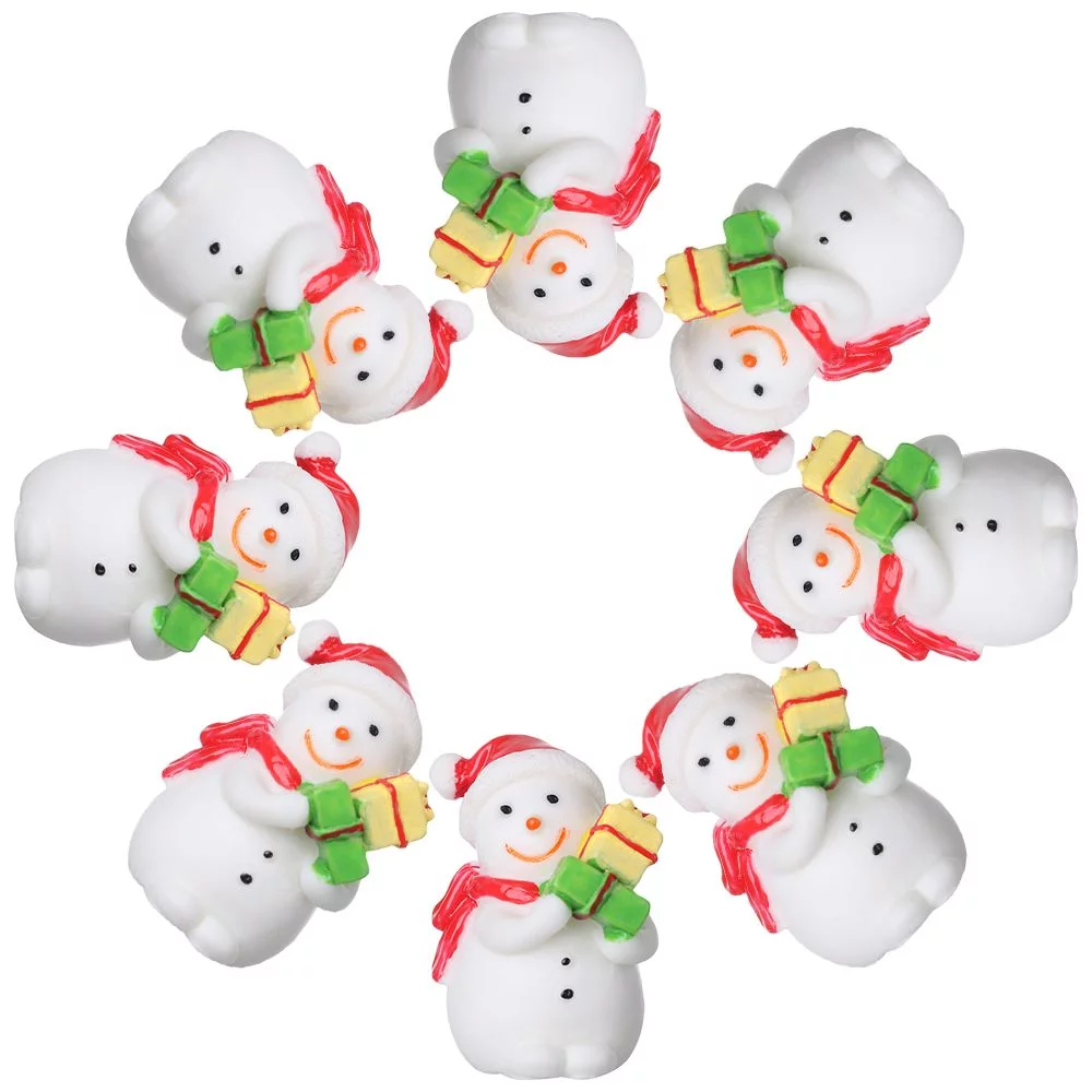 8 PCS DIY Dollhouse Fairy Garden Deer Miniature Snowman Xmas Tree Christmas Accessory Santa Claus Figurines SNOWMAN 7