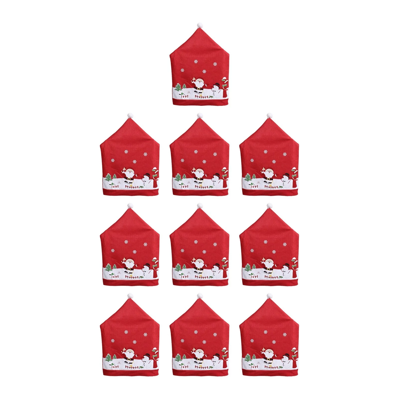 MVNSFEW Party Flags on A String Outdoor Cute Santa Chair Cover Non Woven Printed Table and Chair Decoration Home Kitchen Christmas Supplies Christmas Party Decoratio