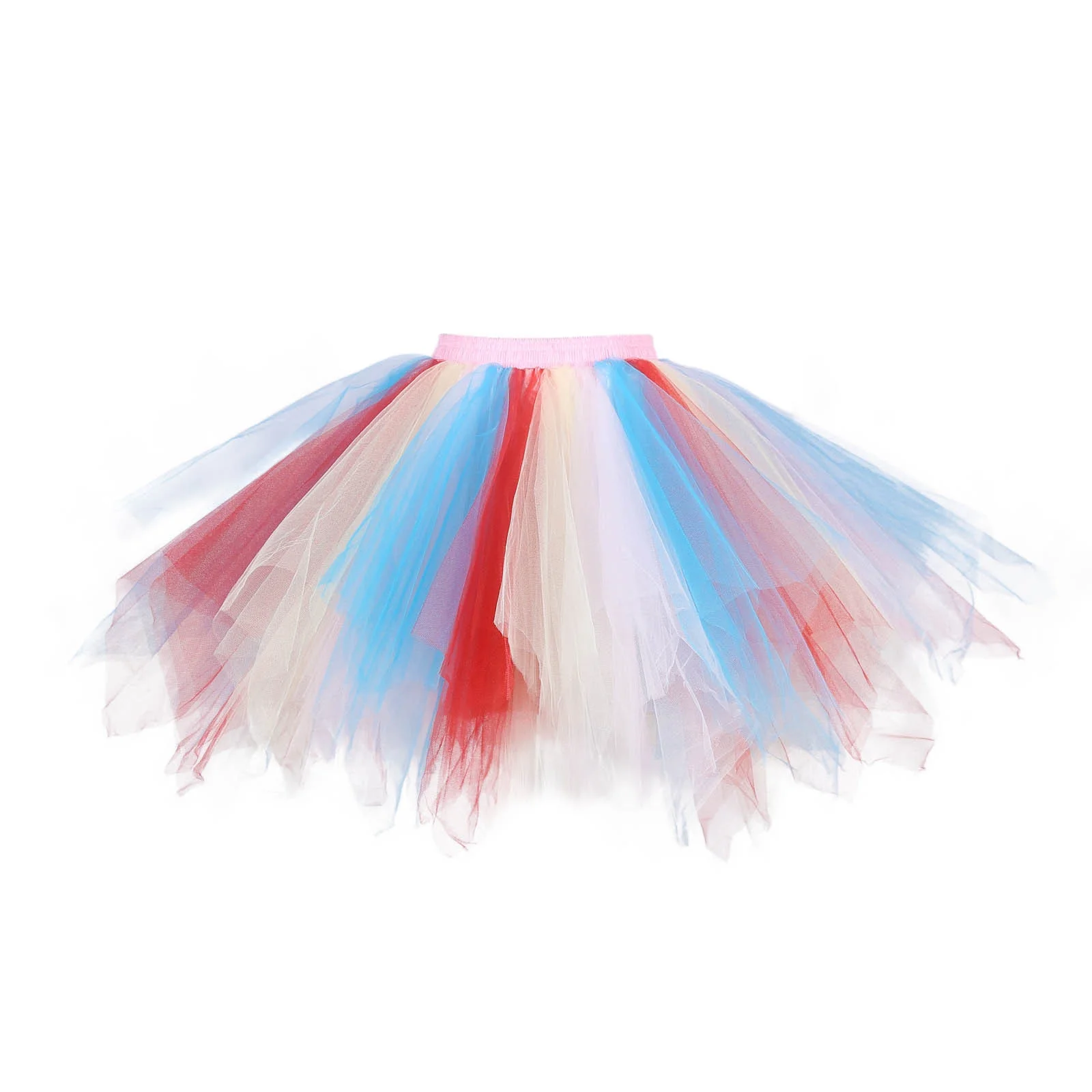 Winter Denim Skirt Women Christmas Dance Party Patchwork Tulle Skirt Holiday Party Tutu Ballet Skirts Skirt