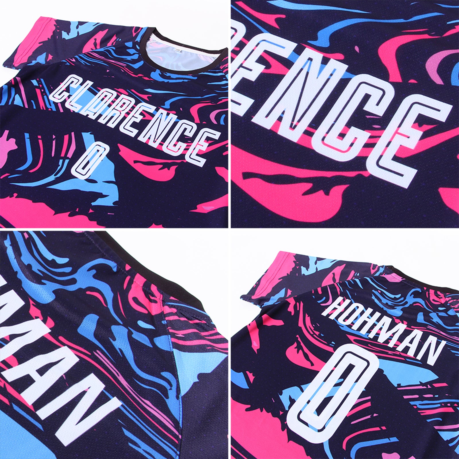 Custom Figure White-pink Sublimation Soccer Uniform Jersey - Customjersey