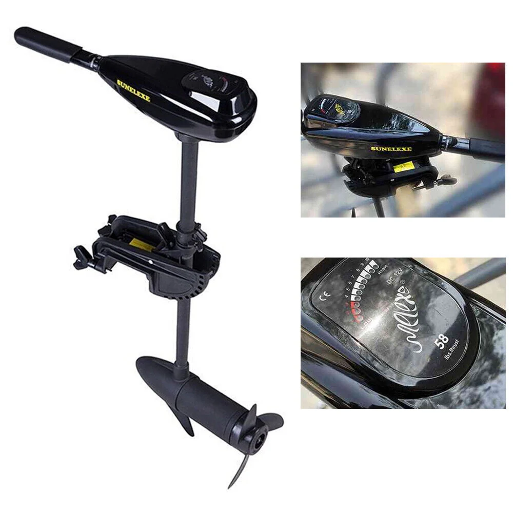 Oukaning 12V Electric Outboard Motor Trolling Engine for Fishing Boat