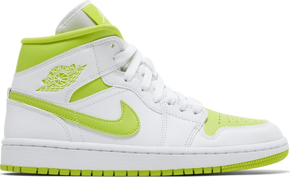 Wmns Air Jordan 1 Mid  White Lime  BQ6472-131 - vstockx