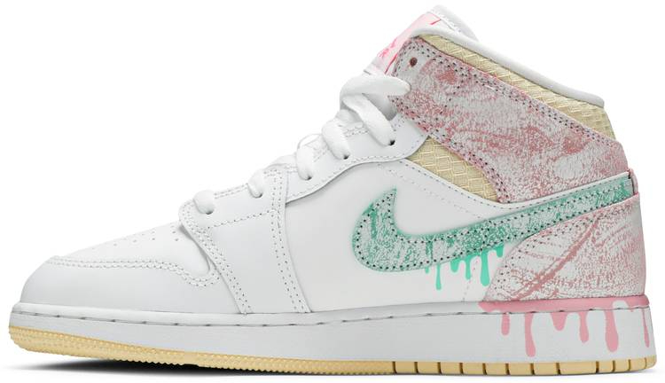 Air Jordan 1 Mid SE GS  Ice Cream  DD1666-100 - vstockx