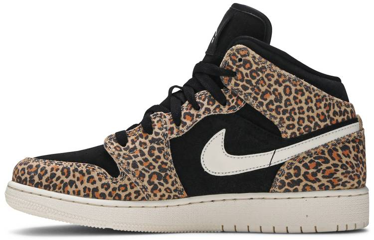 Air Jordan 1 Mid SE GS  Leopard  BQ6931-021 - vstockx